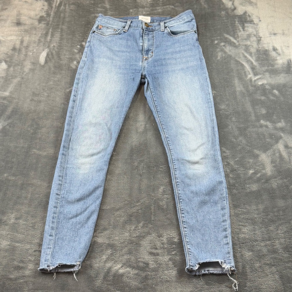 Hudson Blair Super Skinny Jeans Light Wash Raw Hem Size 27